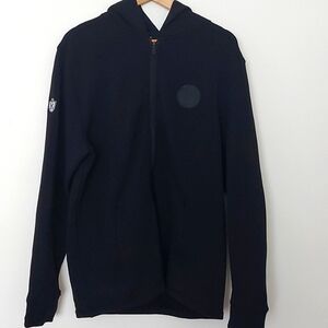 G/FORE Mens Full Zip Front Sweatshirt Hoodie with Zip Pockets Black Size XLarge